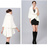 Poncho Cachemire Blanc