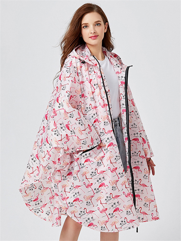 Poncho de Pluie Flamant Rose