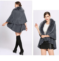 Poncho Cachemire Gris