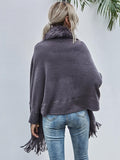 Cape Poncho Femme Gris