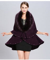 Poncho Cachemire Violet