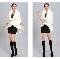 Poncho Cachemire Blanc