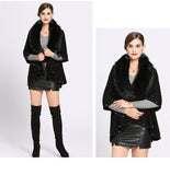 Poncho Noir Femme Cachemire