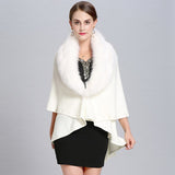 poncho blanc cachemire