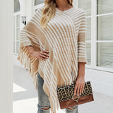 Poncho Frange Femme