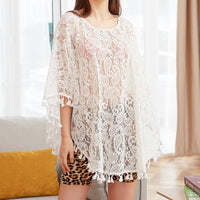 Poncho Dentelle Blanc