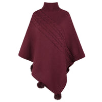 Poncho Col Roulé Femme