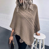 Poncho Col Roulé Femme