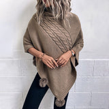 Poncho Col Roulé Femme