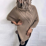 Poncho Col Roulé Femme