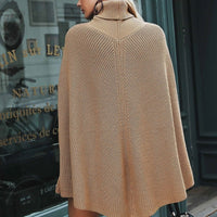 Pull Poncho à Col Roulé