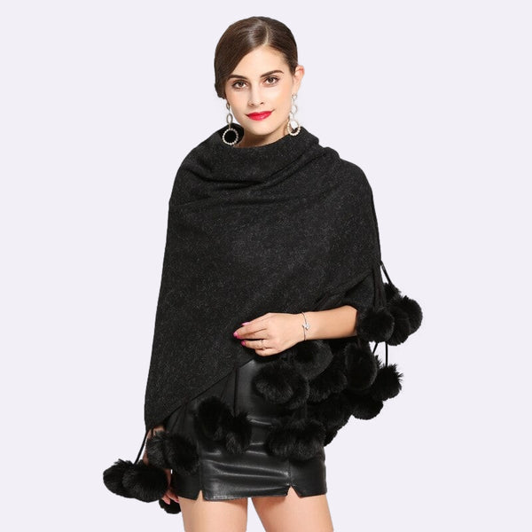 Poncho avec Pompon