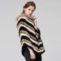 Poncho Fourrure Multicolore